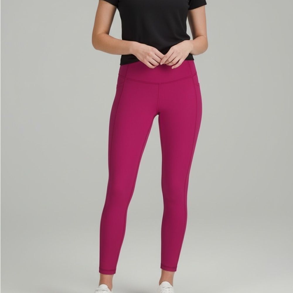 Lululemon Wunderunder skinny Luon Magenta Pink 25” Size 4